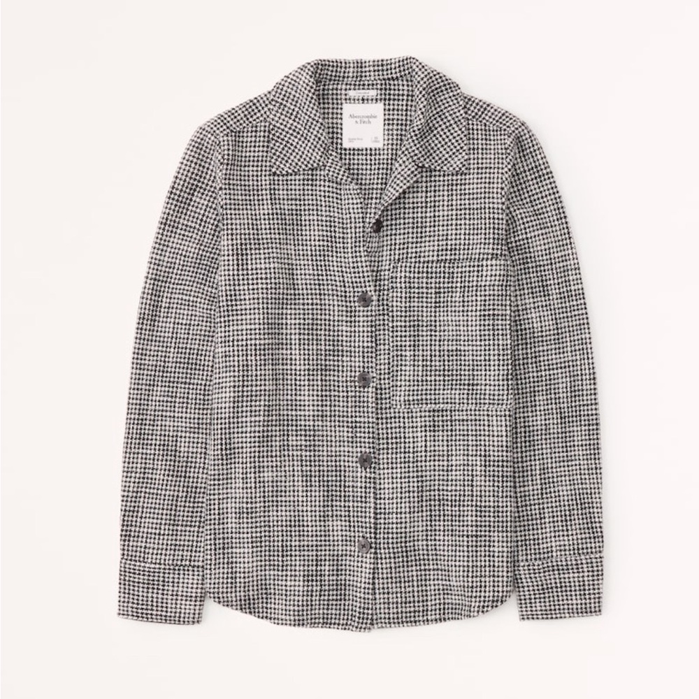 Abercrombie oversized tweed shirt